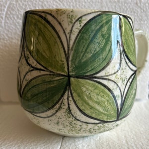 Hawaii Handcrafted Ceramic Tapa Design Coffee Mug, Hand Painted, Large 20 ounce image 4