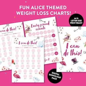 Printable Weight Loss Tracker, Weekly Weight Loss Chart, Weekly Weigh In, Losing Weight Goals PDF Download. Lets do this!