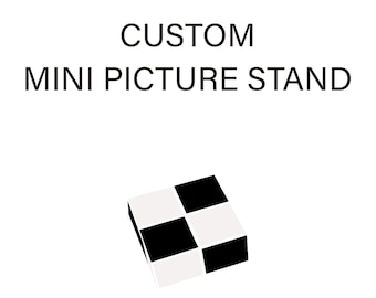 CUSTOM Checkered Tile Photo Stand | Picture Stand | Card Holder | Menu Stand | Wedding Decor | Price Tag Holder | Business Card Holder 2