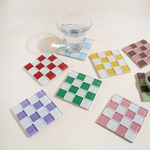 Glass Tile Coaster | Handmade Drink Coaster | Square Coaster | Housewarming Gift | Gift for Her | Birthday Gifts | Gift for Him 6