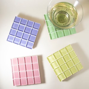 Drink Coaster Set of 4 | Glass Tile Coasters Set of 4 | Housewarming Gift | Gift for Her | Gift for Him | Birthday Gift Set Set 2