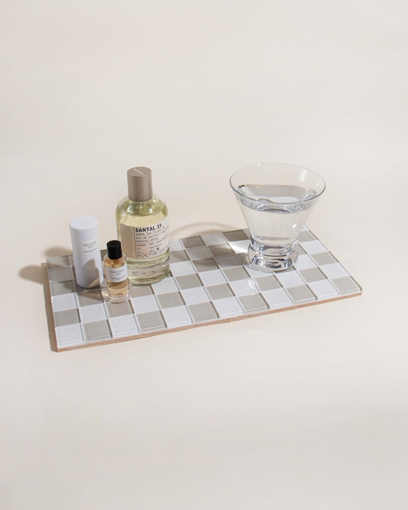 Glass Tile Decorative Tray Placemats Table Decors Etsy