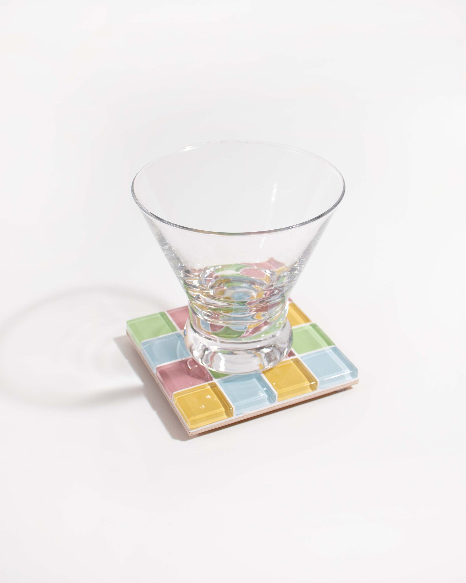 Glass Tile Coaster Handmade Drink Coaster Square Coaster Etsy