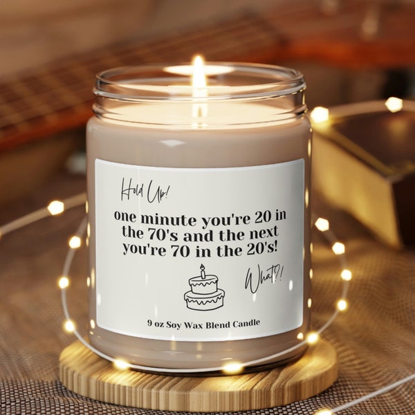 Funny 70th Birthday, Gift for 70th Birthday, Scented Candle, Gift for Grandma, Gift for Grandpa, Gift for Mom, Gift for Dad, Gag Gift