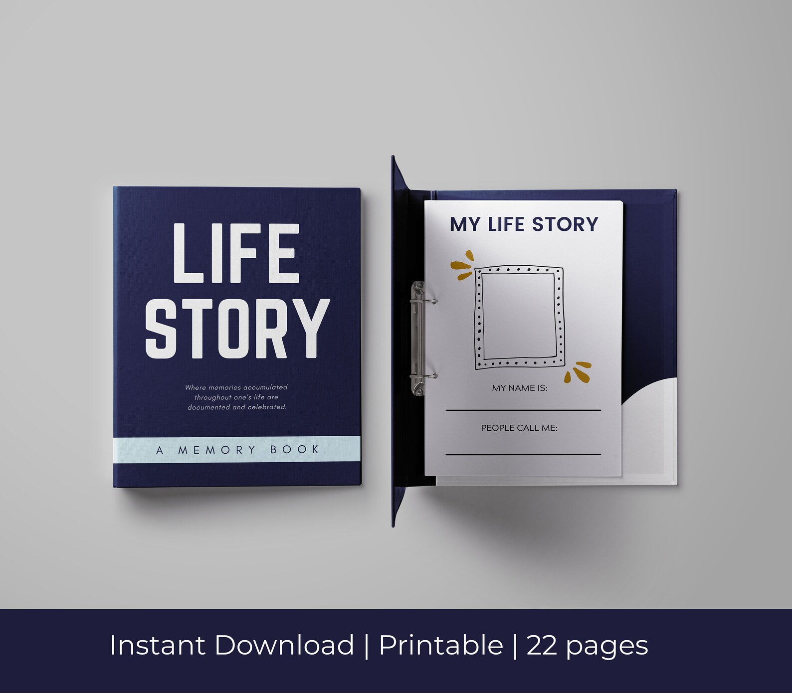 Life Story Printable Workbook Perfect for Alzheimers Caregiving Instant Download Dementia ...