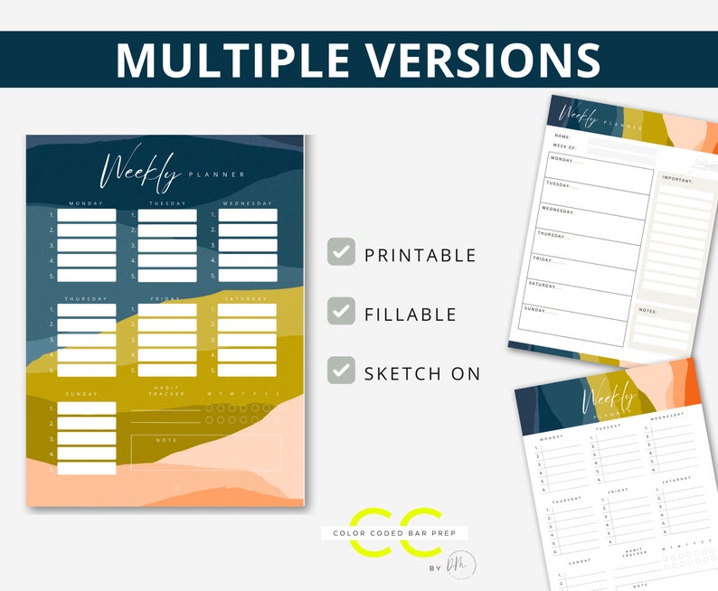 Bar Exam Prep MBE Bundle | Fillable Law Study Planner (digital Download ...