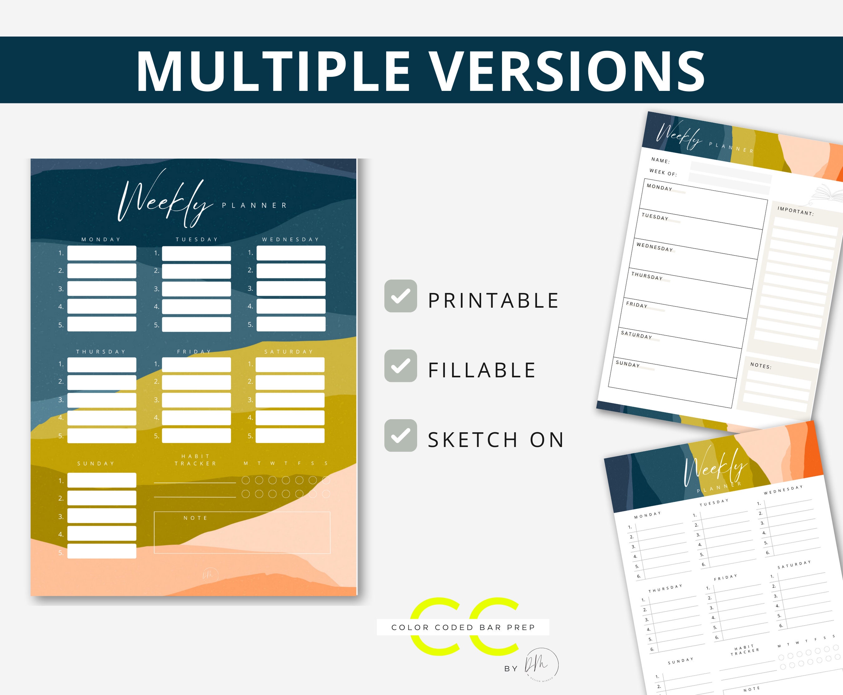 Bar Exam Prep MBE Bundle | Fillable Law Study Planner (digital Download ...