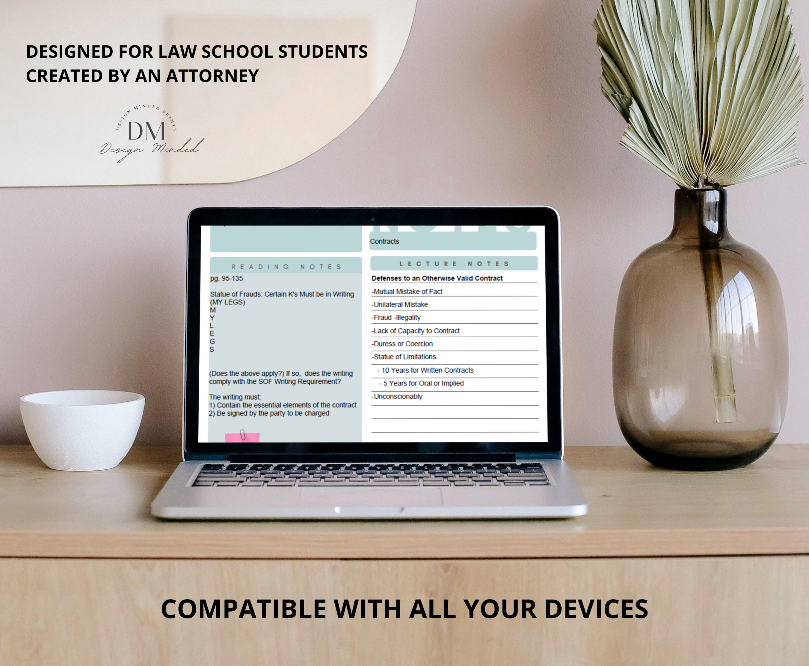 Law School Note Taking Template Bundle | Fillable Cornell Notes (PDF ...