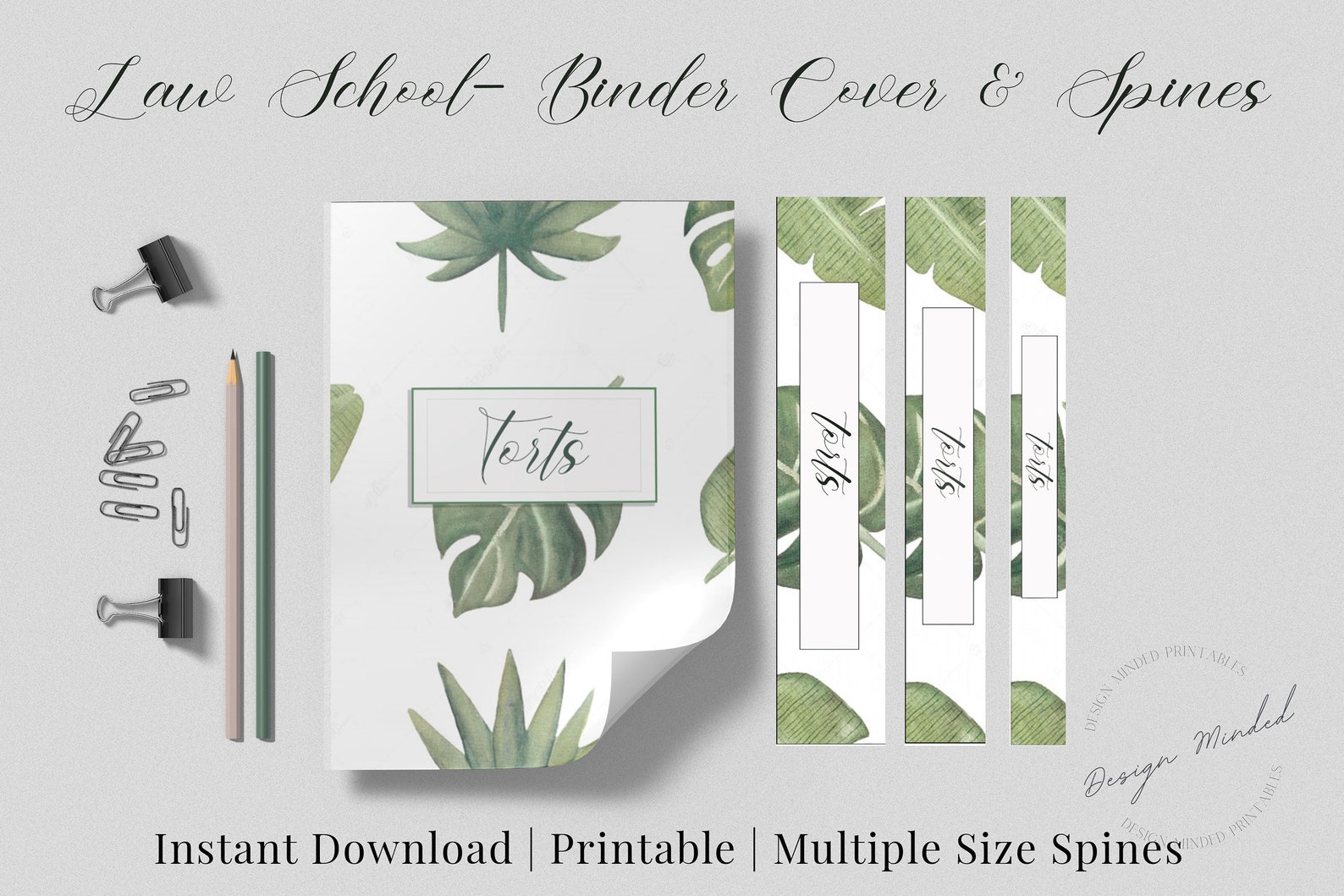 Law School Binder Covers & Spines Bundle Instant Digital Etsy