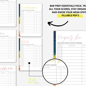 Bar Exam Prep MBE Bundle | Fillable Law Study Planner (digital Download ...