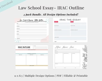Planificador de ensayos IRAC / Plantilla de estudio para la facultad de derecho (PDF rellenable para descargar)