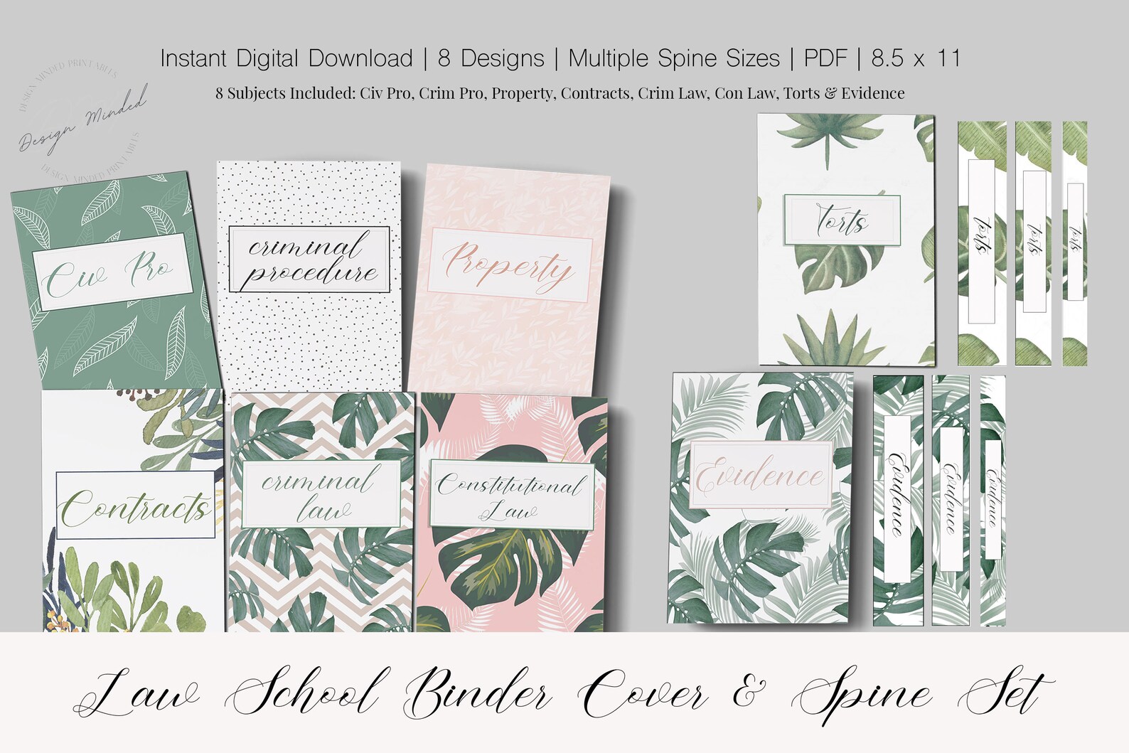 Law School Binder Covers & Spines Bundle Instant Digital Etsy