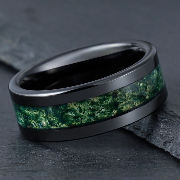 MOSS AGATE RING - Etsy