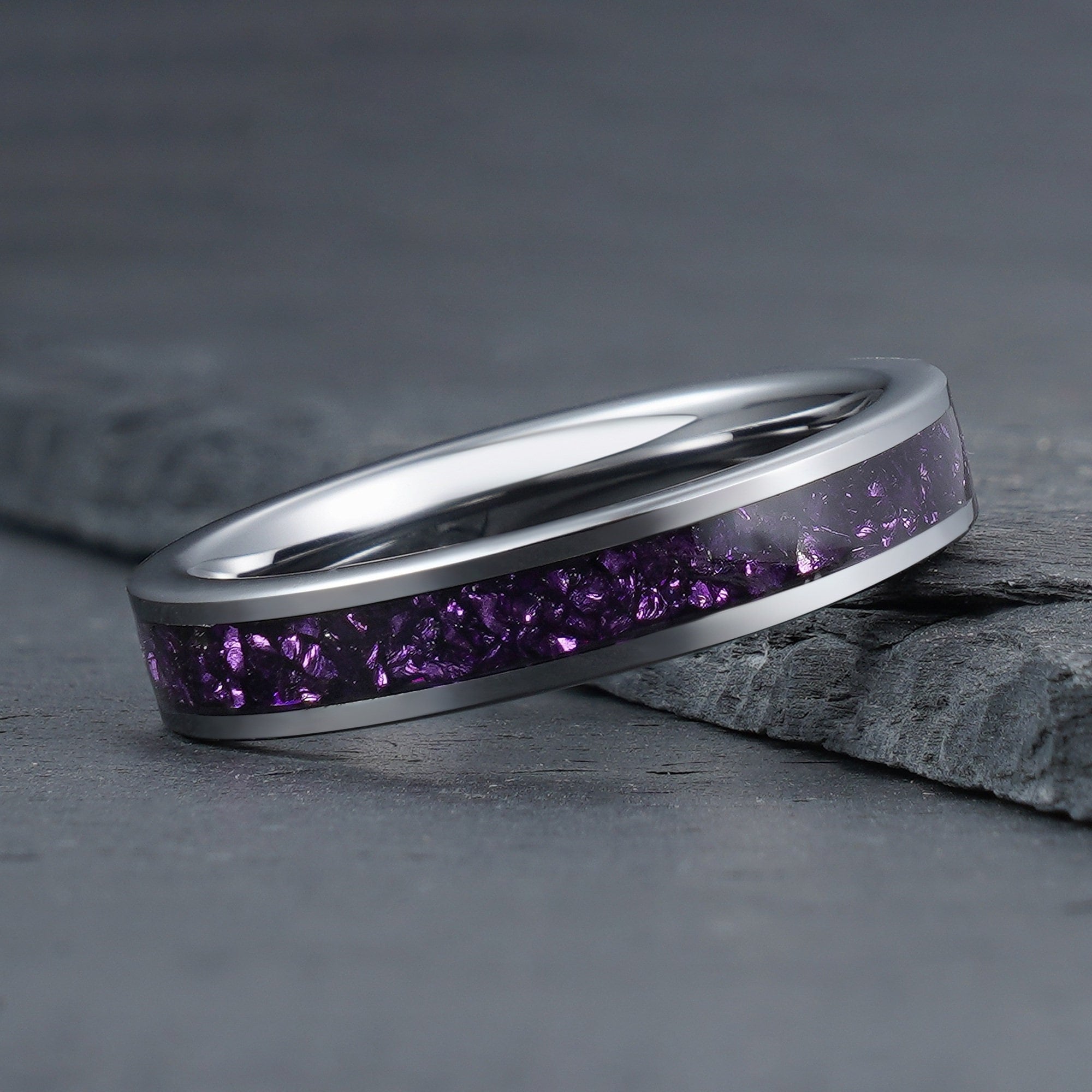 Amethyst mens discount wedding ring