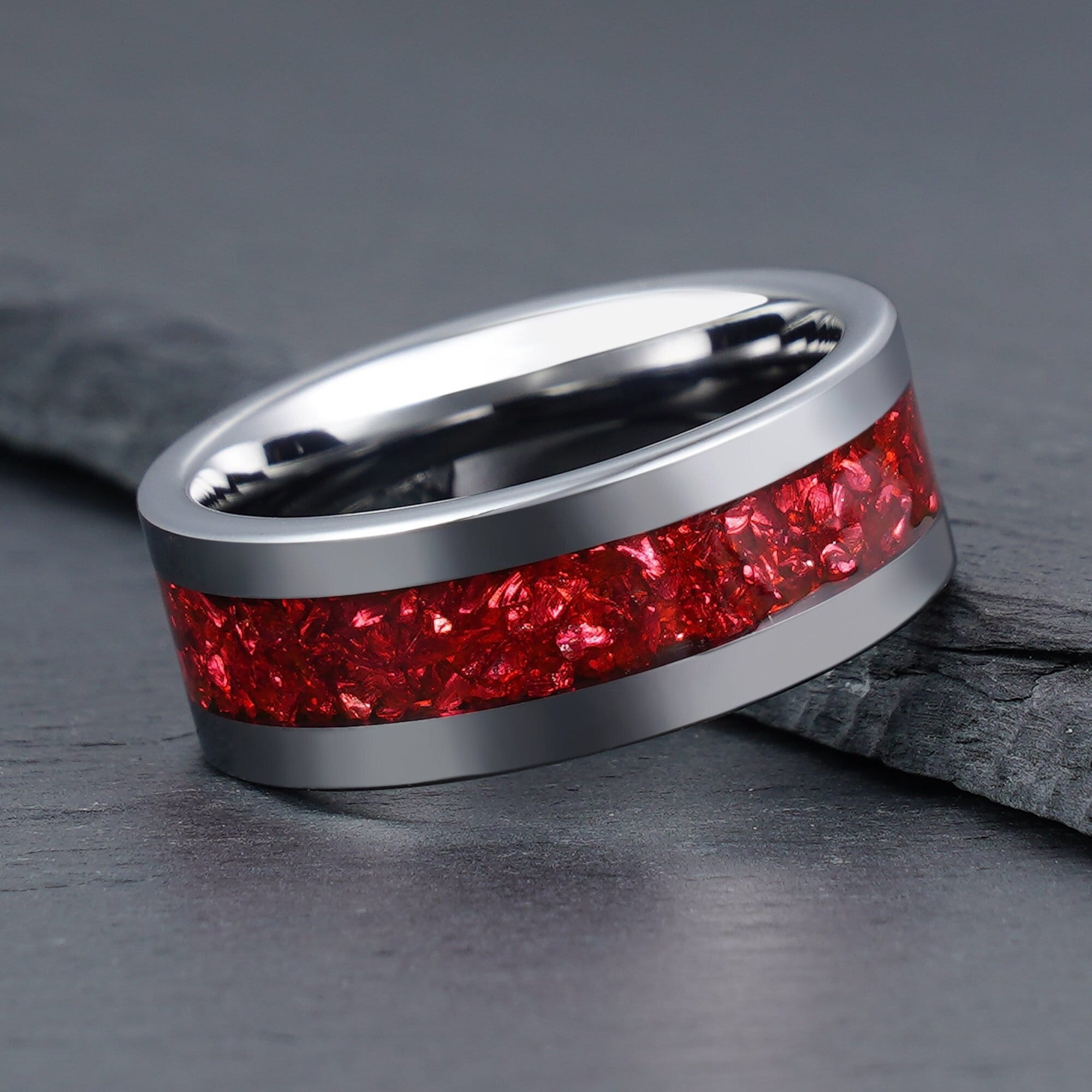 Red Stone Ring Men - Etsy