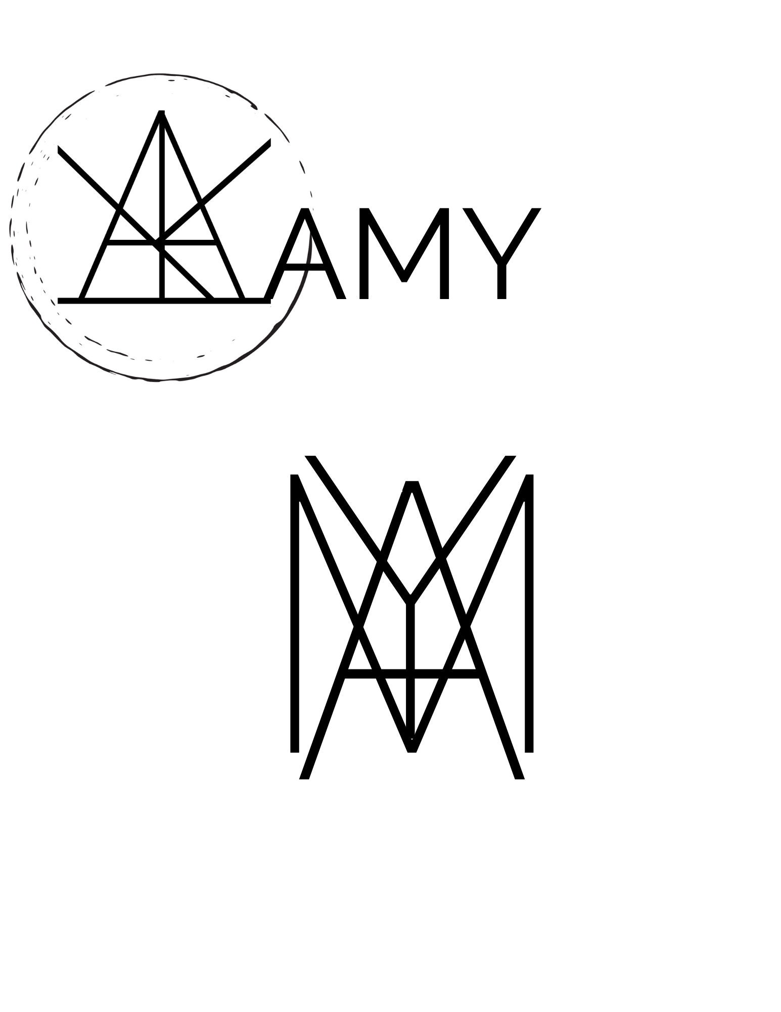 PRE MADE Name Logo Digital File Letter Monogram Gift AMY Etsy