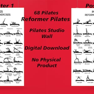 PILATES WUNDA CHAIR Exercises Chart Digital Download, Pilates