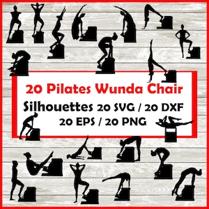 Pilates Wunda Chair Silhouette - 20 Designs | Digital Download | SVG, PNG,  EPS, Png Pilates clipart Wunda chair pilates