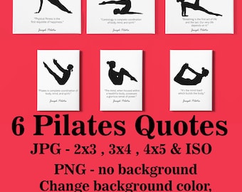 POSTER PILATES - lot de 6 posters Pilates - impression d'art Pilates - décoration studio Pilates - inspiration Pilates - décoration murale Pilates cadeau Pilates