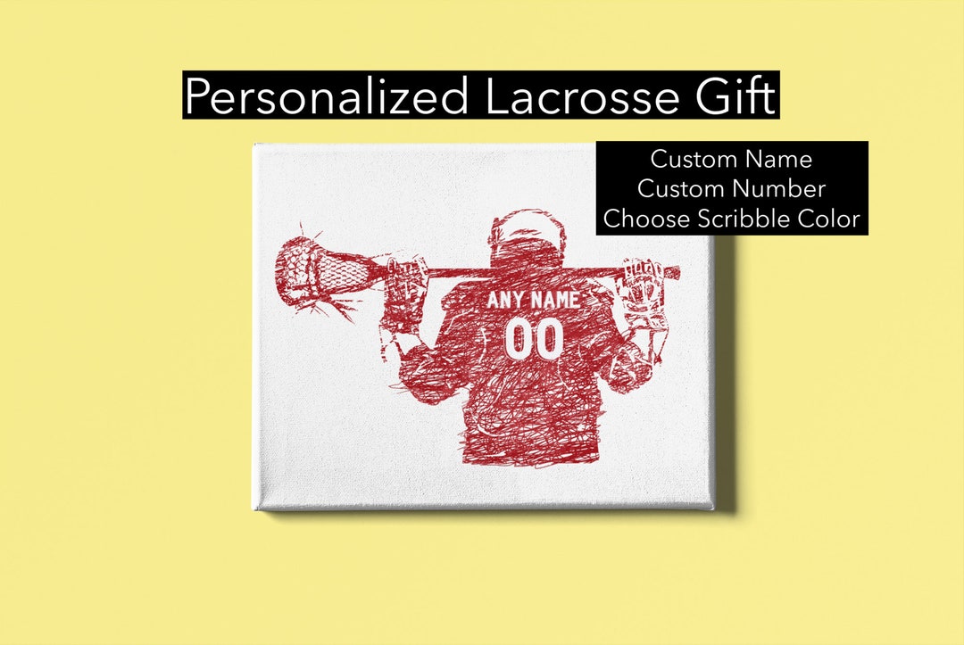 Custom Lacrosse Art, Personalized Lacrosse Gifts for Boys Him, Lacrosse