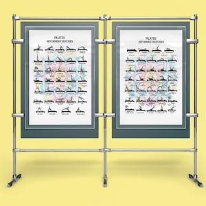 Pilatesposter 68 Move Reformer - Färgglad Lotus Pilatesstudio utskrivbar - Ladda ner direkt, klar för utskrift - Unik Pilates Reformer-dekor bild 2