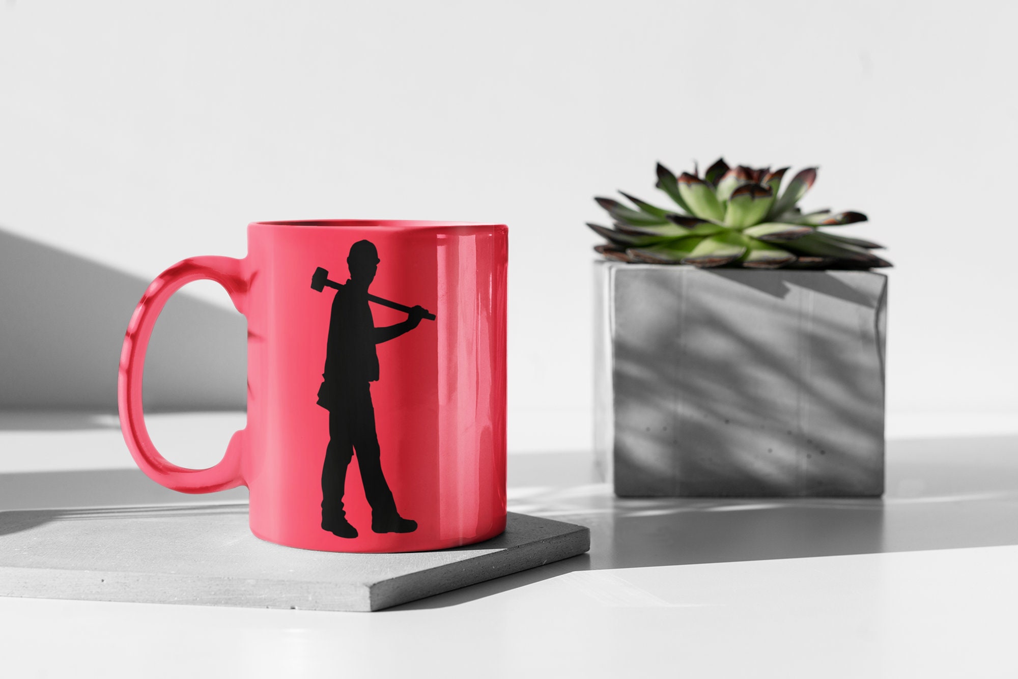 Construction Worker Silhouette Pack - 20 Designs Digital Download |20 ...