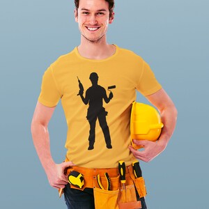 Construction Worker Silhouette Pack - 20 Designs Digital Download |20 ...