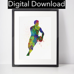 AFL player print , printable art posters, Sport art, teen room, Australian Football League player gift AFL poster - Digital Download