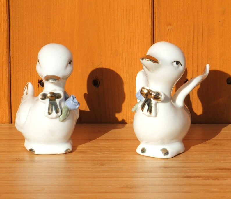 Two Cute, Kitsch Mid Century Ceramic Ducklings image 2