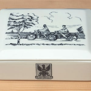 Vintage Dutch Sparta Motorcycles Ceramic Trinket/Jewellery Box image 1