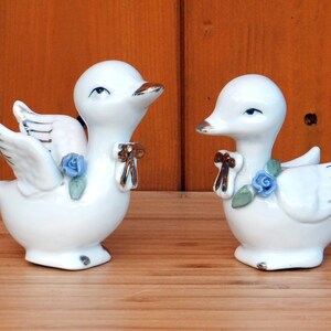 Two Cute, Kitsch Mid Century Ceramic Ducklings image 1