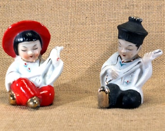 Two Small Mid Century Oriental Figurines