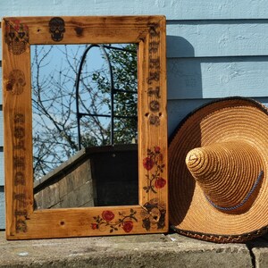 Hand Made Mirror, Mexican Day of the Dead image 7