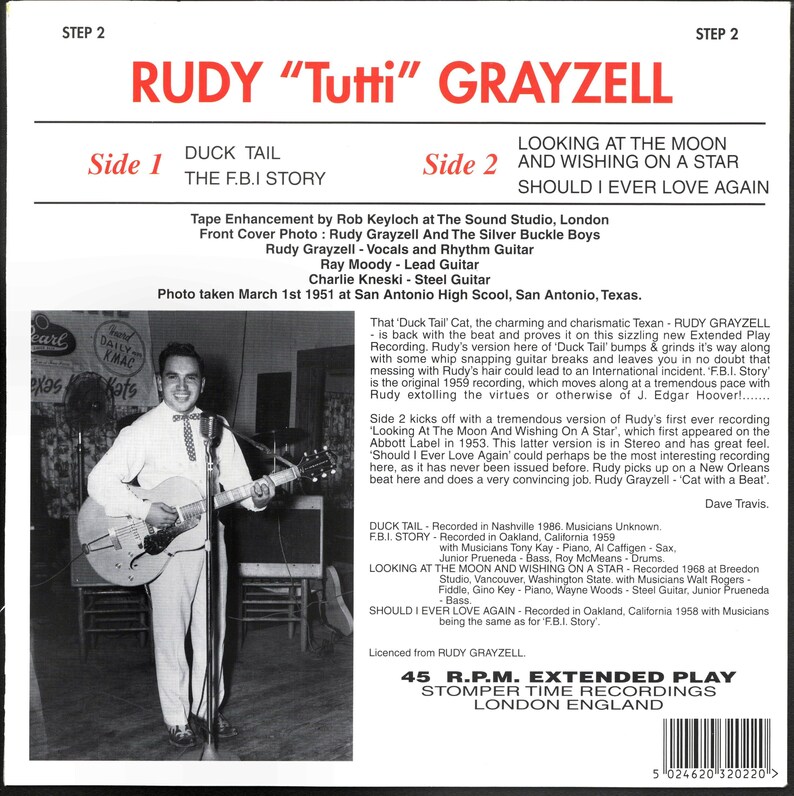 Rudy Tutti Grayzell Sings Duck Tail And Other Hits E.P. image 2