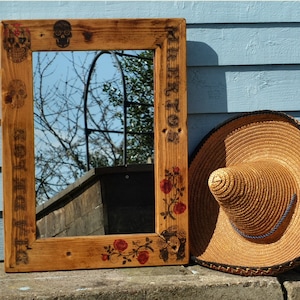 Hand Made Mirror, Mexican Day of the Dead image 1