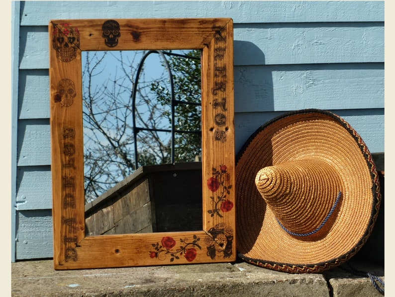 Hand Made Mirror, Mexican Day of the Dead image 1