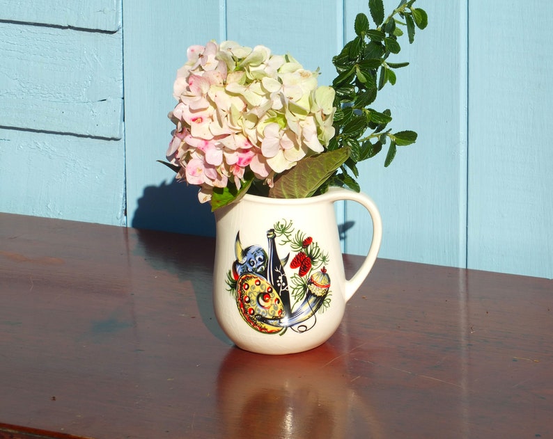 Cool 1950's Jug with Viking Images image 8