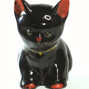 Cute 1950's Hand Painted Kitten Figurine image 2