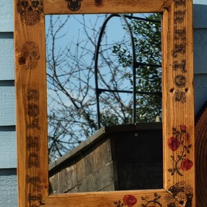 Hand Made Mirror, Mexican Day of the Dead image 2