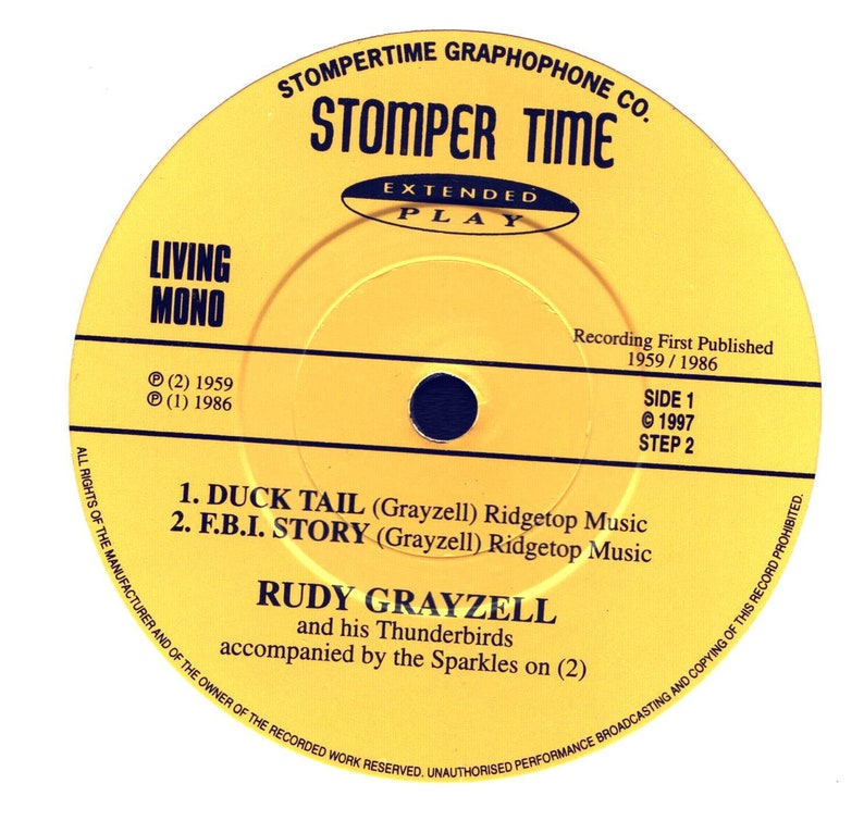 Rudy Tutti Grayzell Sings Duck Tail And Other Hits E.P. image 3