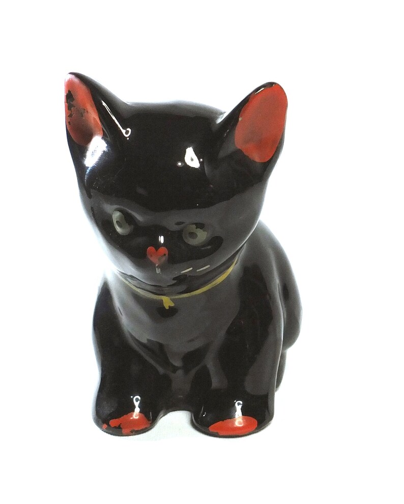 Cute 1950's Hand Painted Kitten Figurine image 5