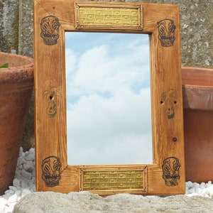 Hand Made Tiki Style Mirror image 1