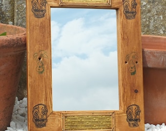 Hand Made Tiki Style Mirror