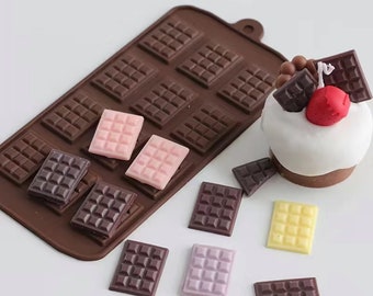 Mini Chocolate Bar Silicon Mould - Wax Melts | Ice Cubes | Jelly | Sweets | Chocolate | Ice Cream | Soap | Bakeware Mold | Baking Supplies