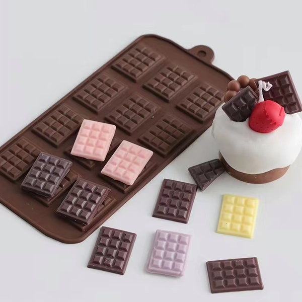 Mini Chocolate Bar Silicon Mould - Wax Melts | Ice Cubes | Jelly | Sweets | Chocolate | Ice Cream | Soap | Bakeware Mold | Baking Supplies