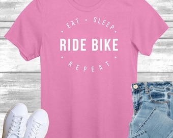 Eat Sleep Fahrt Fahrrad T-Shirt, Geschenk Shirt für Motorrad Liebhaber, Fahrrad T-Shirt Top, Geschenk für Sie und Ihn, Geschenk für Papa, Radfahrer, Biker