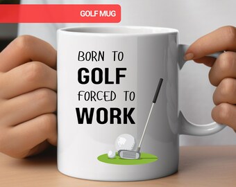 Funny Golf Mug for Colleague, Novelty Golfer Mug for Dad, Golf Lover Mug, Mug for Golf Player, Gift for Co-Worker, Gold Cup for Partner