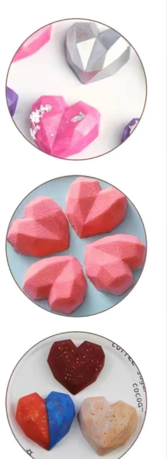 2 Stampini In Silicone A Cuore 55 Cavità: Per Cioccolatini, Cubetti Ghiaccio, Gelatina, Sapone E Caramelle Fai Da Te - 2