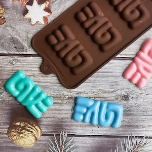 LOVE Shape Cavity Silicon Mould - Wax Melts Ice Cubes Jelly Sweet Chocolate Ice Cream Soap Bakeware Mold Mini Bar Candy Craft Making Mold