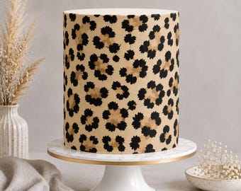 Leopard Print Edible Cake Wrap | Animal Print Icing Sheet | Safari Cake Decoration | Birthday Cake Topper | A4 Cake Wrap